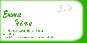 emma hirs business card